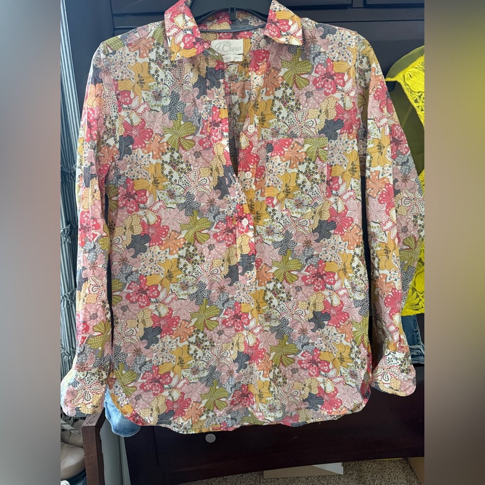 J. Crew Multicolor Floral Button-Down Shirt Liberty